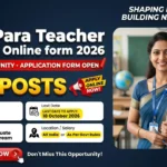 JSSC Para Teacher JTAACCE Online form 2026