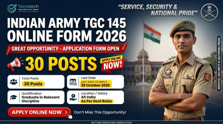 Indian Army TGC 145 Online Form 2026 – Start
