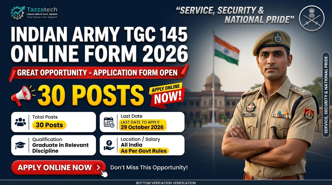 Indian Army TGC 145 Online Form 2026