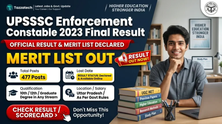 UPSSSC Enforcement Constable 2023 Final Result