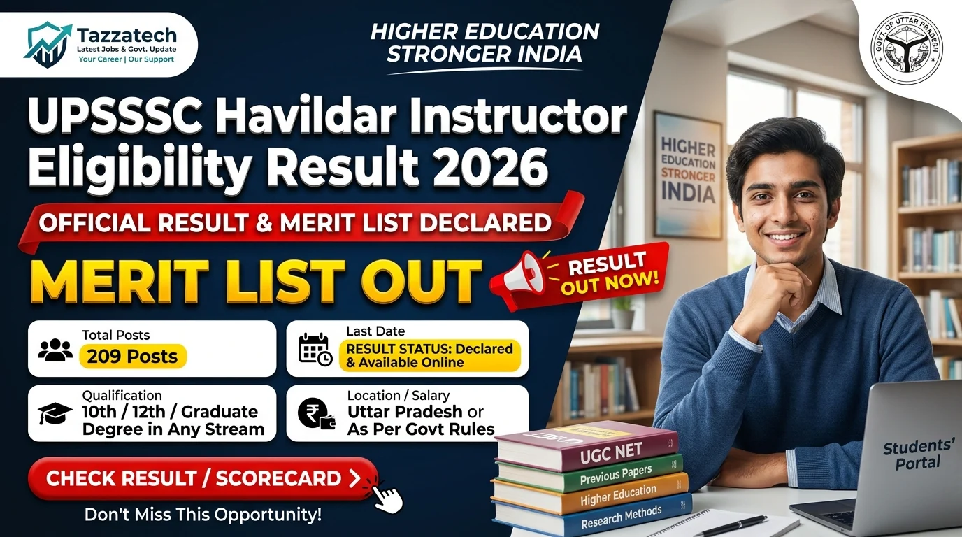 UPSSSC Havildar Instructor Eligibility Result 2026