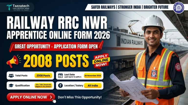 Railway RRC NWR Apprentice Online Form 2026