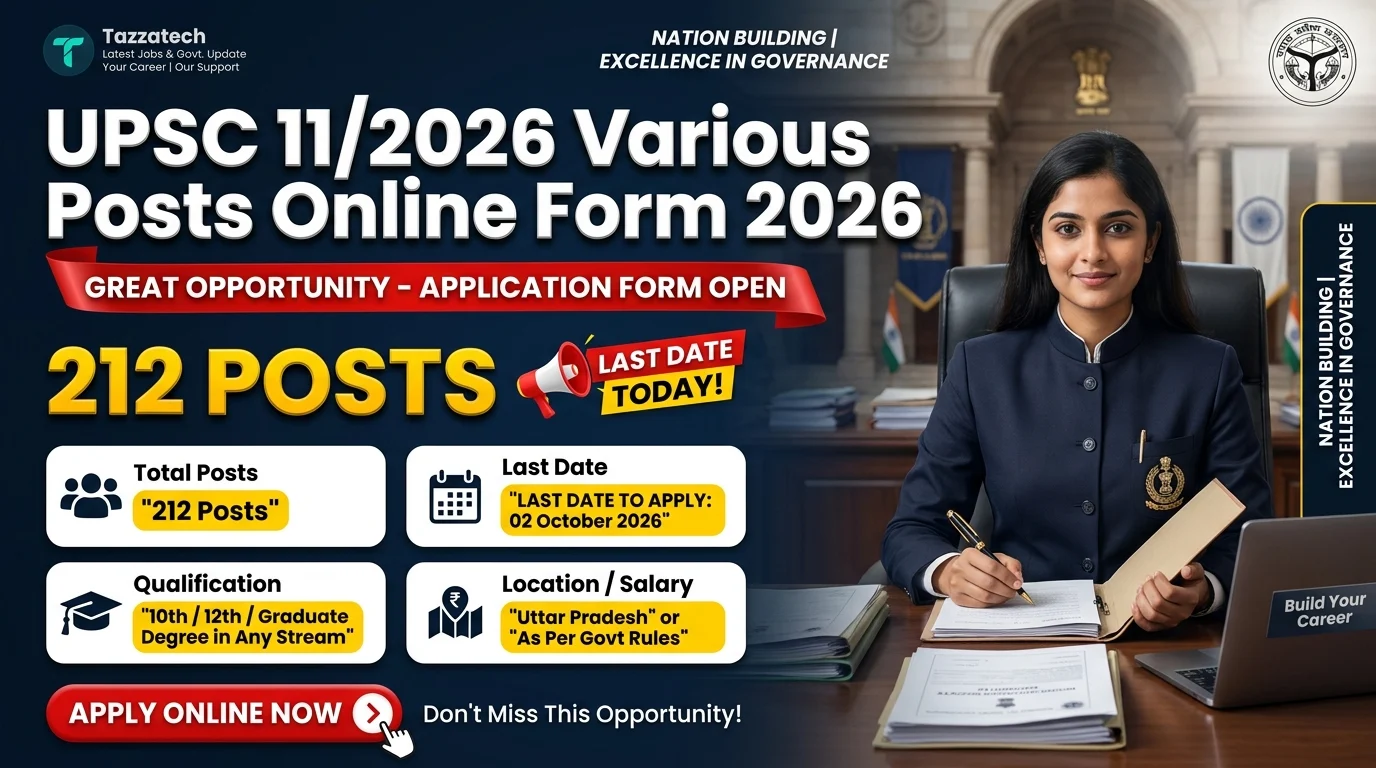 UPSC 11/2026 Various Posts Online Form 2026