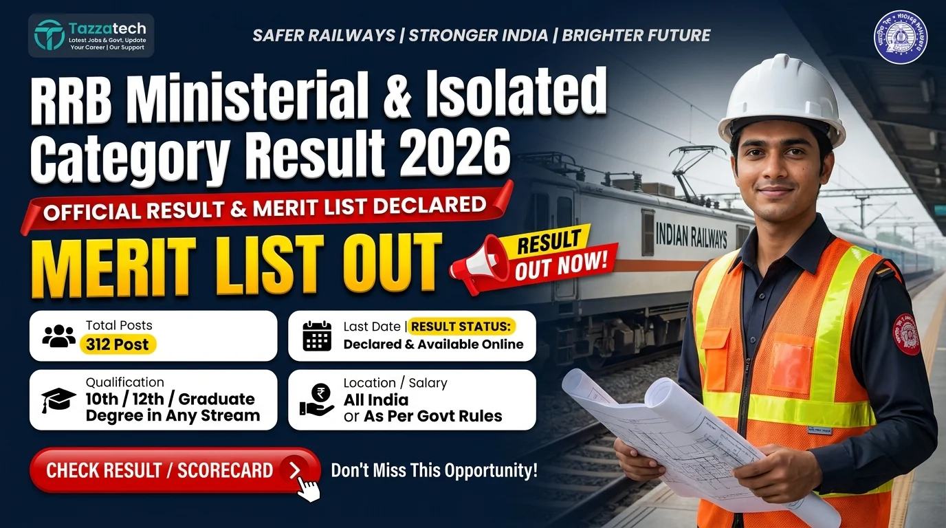 RRB Ministerial & Isolated Category Result 2026