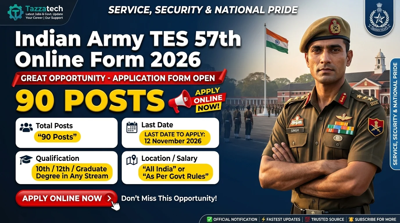Indian Army TES 57th Online Form 2026