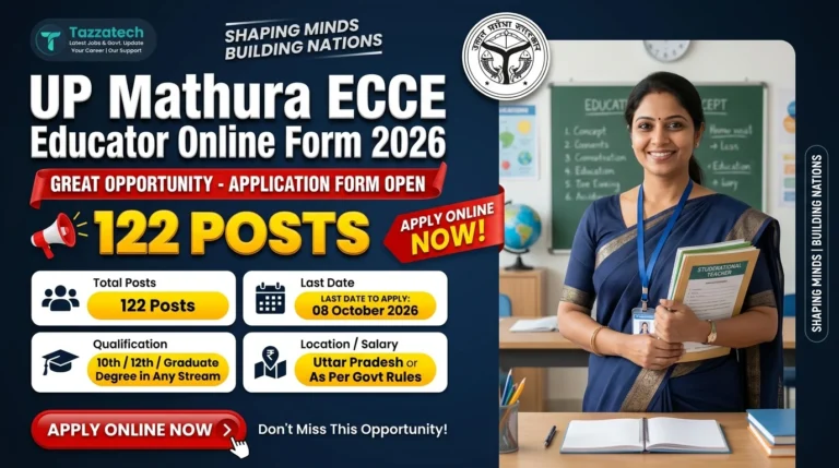 UP Mathura ECCE Educator Online Form 2026