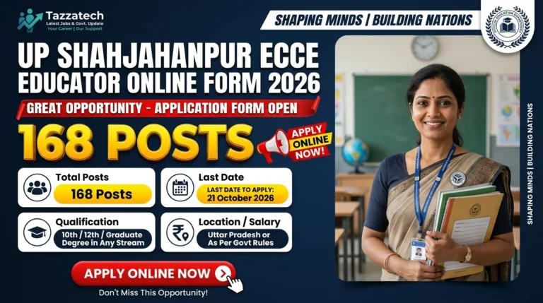 UP Shahjahanpur ECCE Educator Online Form 2026