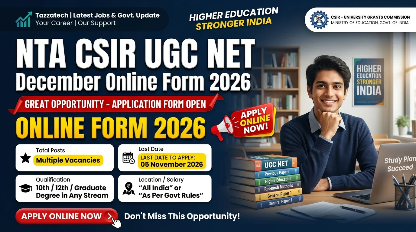 NTA CSIR UGC NET December Online Form 2026