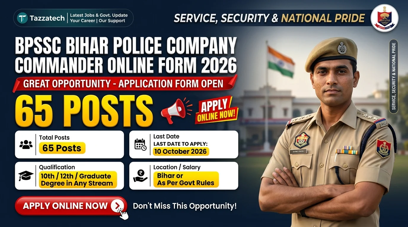 BPSSC Bihar Police Company Commander Online Form 2026