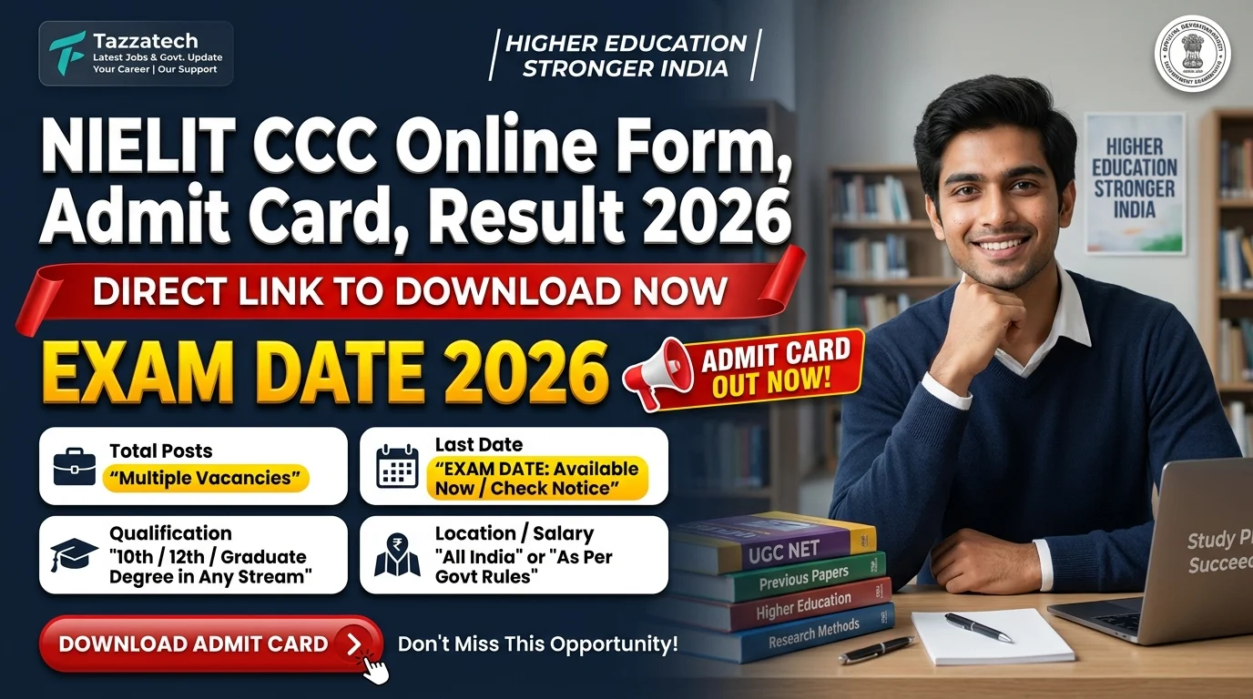 NIELIT CCC Online Form, Admit Card, Result 2026