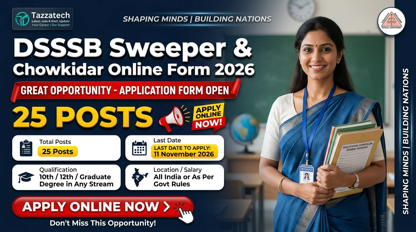 DSSSB Sweeper & Chowkidar Online Form 2026
