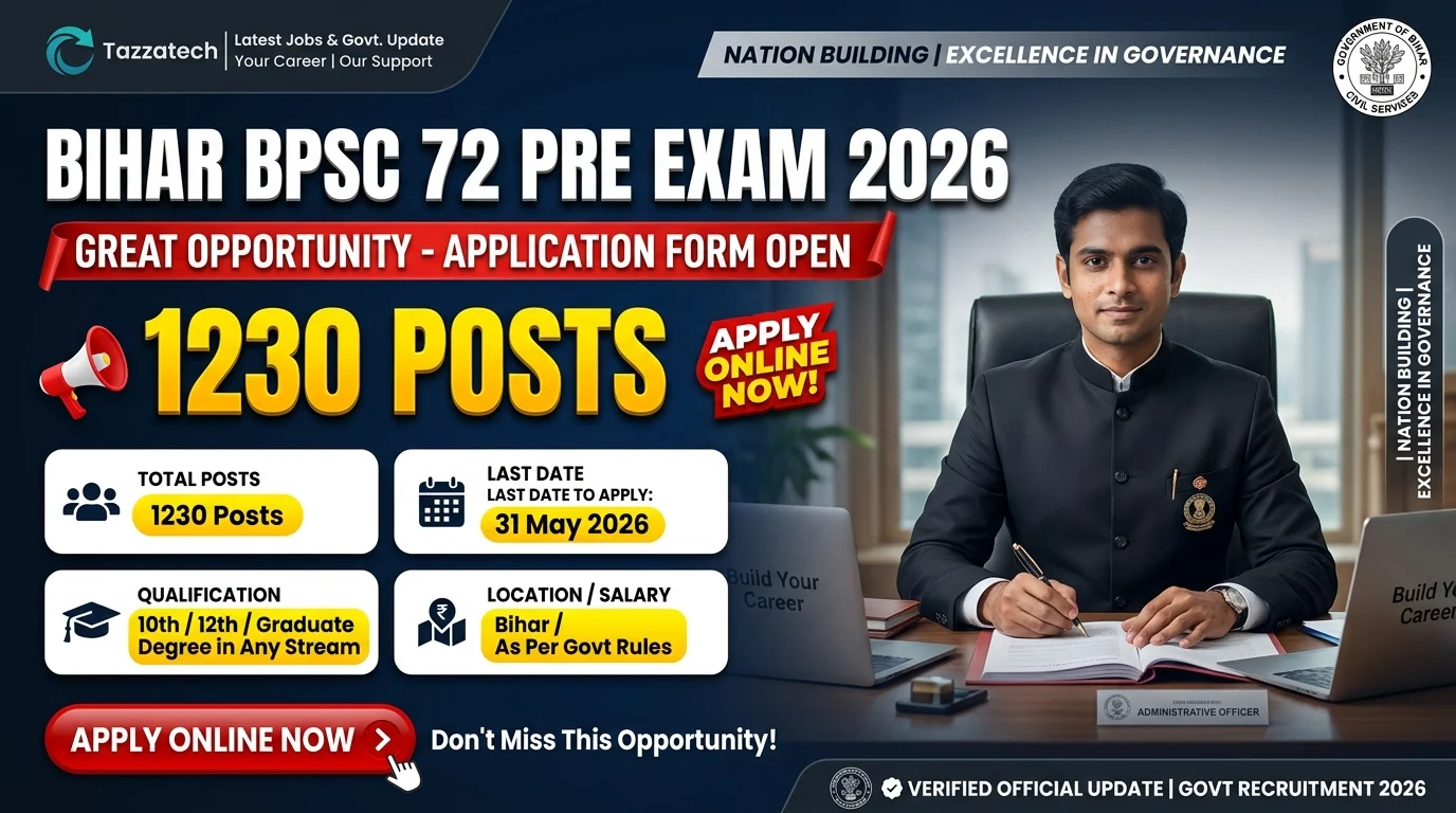 Bihar BPSC 72 Pre Exam 2026