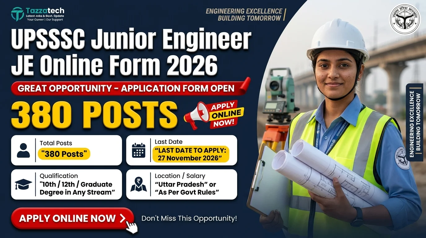 UPSSSC Junior Engineer JE Online Form 2026