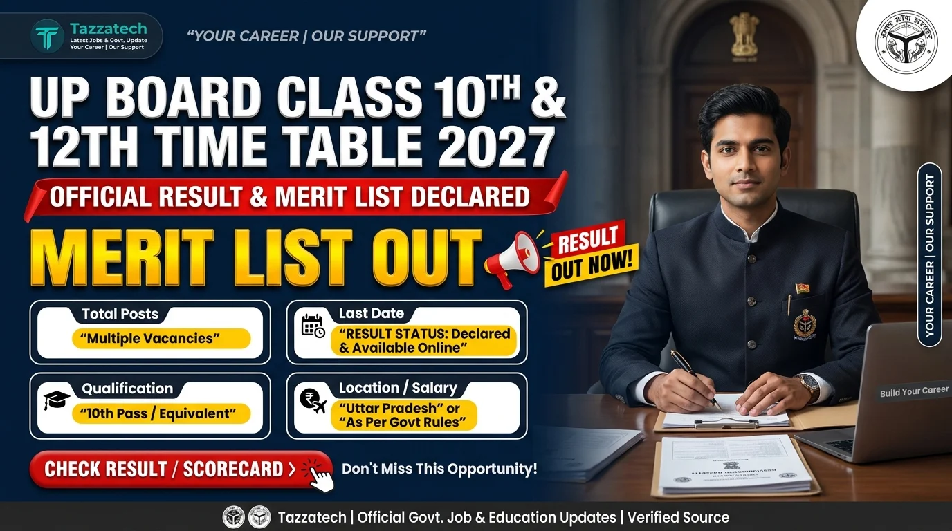 UP Board Class 10th & 12th Time Table 2027