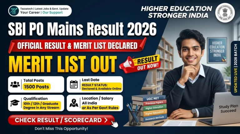 SBI PO Mains Result 2026