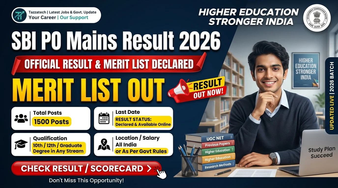 SBI PO Mains Result 2026