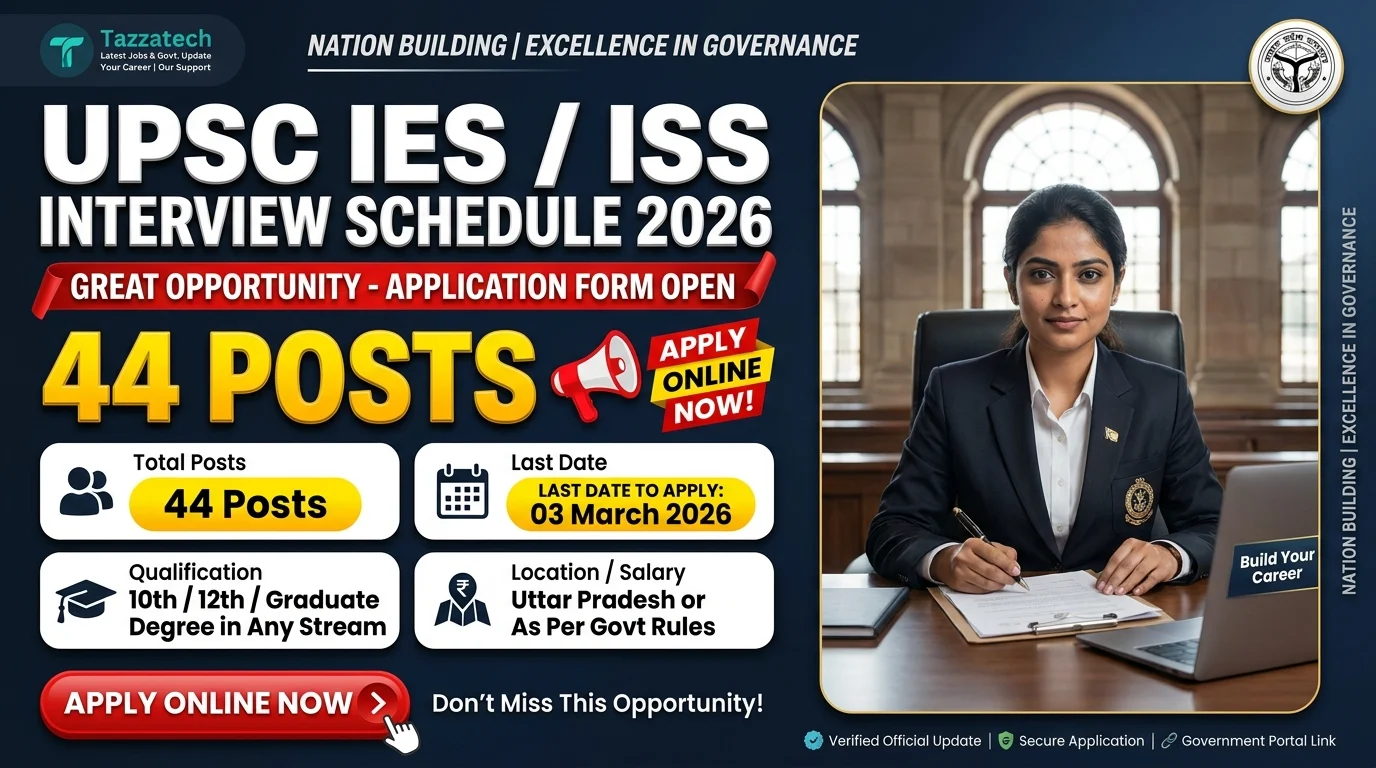 UPSC IES / ISS Interview Schedule 2026