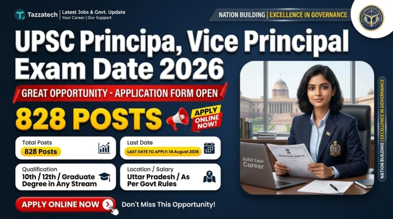 UPSC Principal, Vice Principal Exam Date 2026