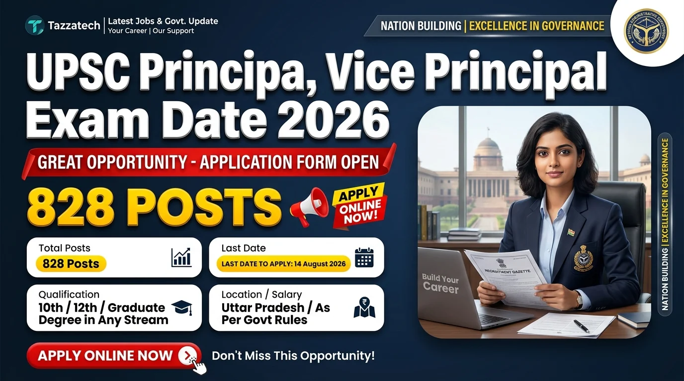 UPSC Principal, Vice Principal Exam Date 2026