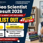 UPSC Geo Scientist Final Result 2026