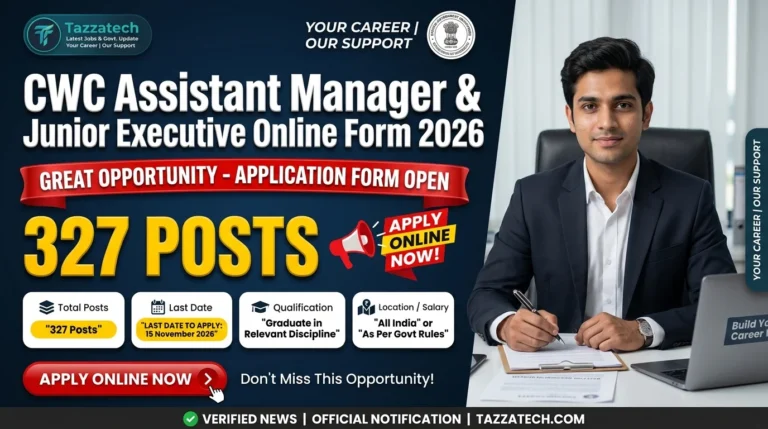 CWC Assistant Manager & Junior Executive Online Form 2026