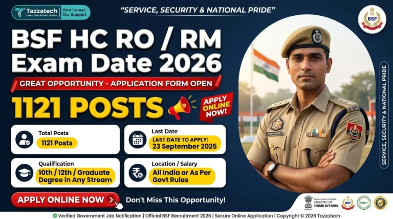 BSF HC RO / RM Exam Date 2026 – Out