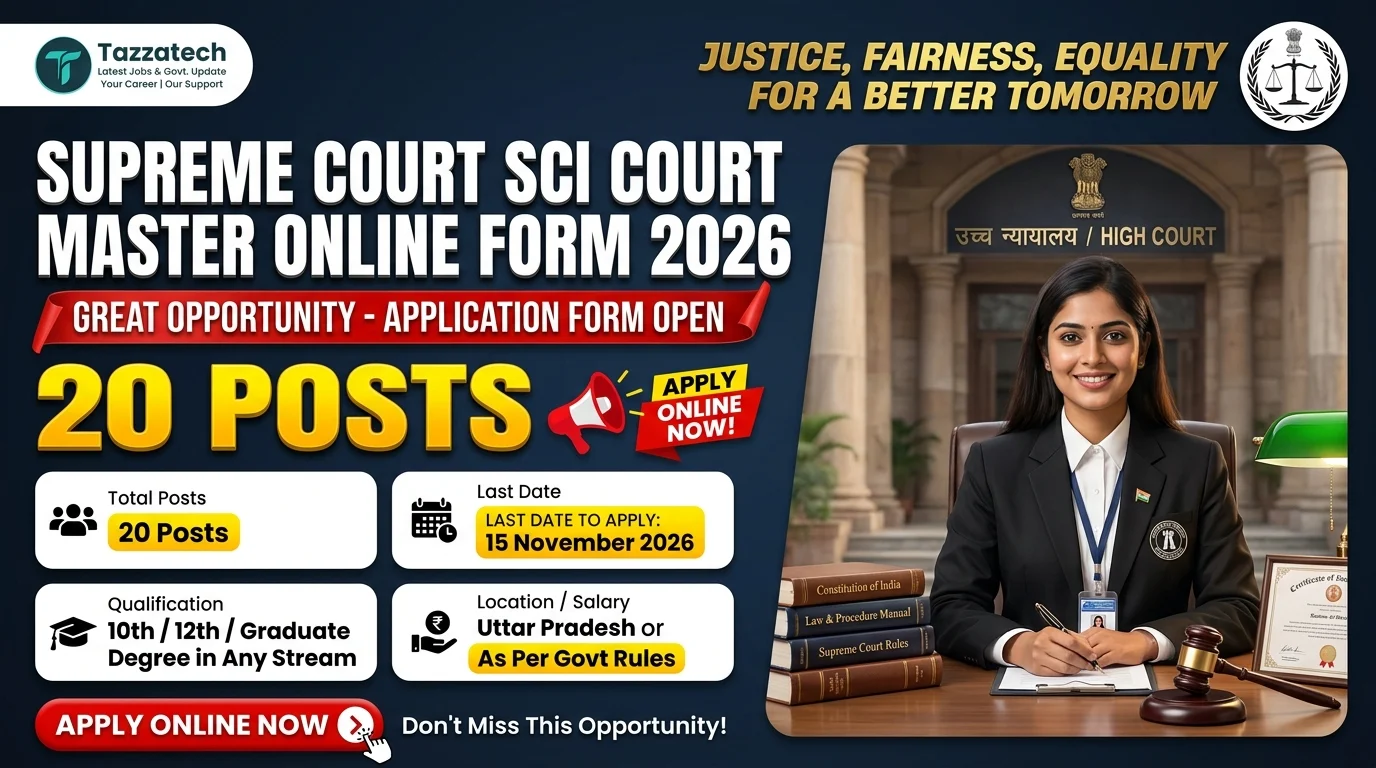 Supreme Court SCI Court Master Online Form 2026