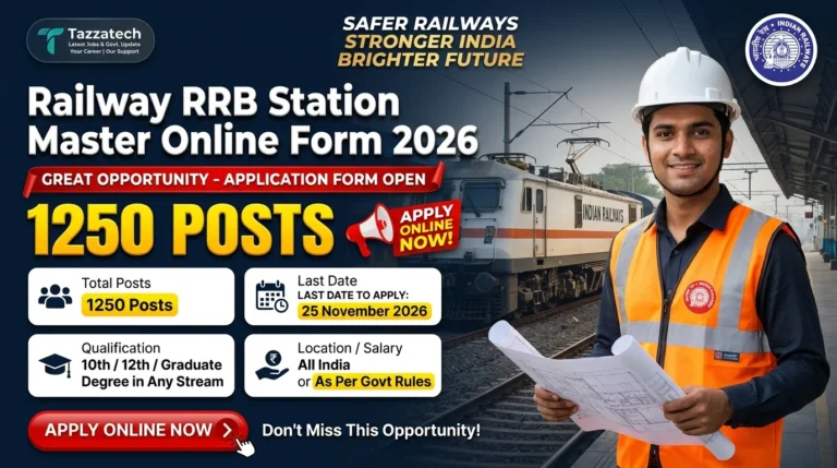 Railway RRB Station Master Online Form 2026