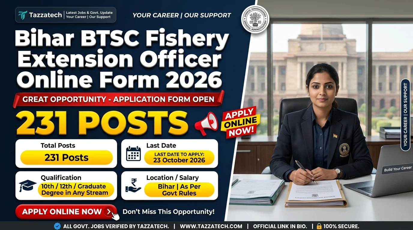 Bihar BTSC Fishery Extension Officer Online Form 2026