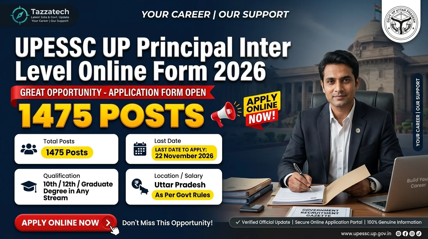 UPESSC UP Principal Inter Level Online Form 2026