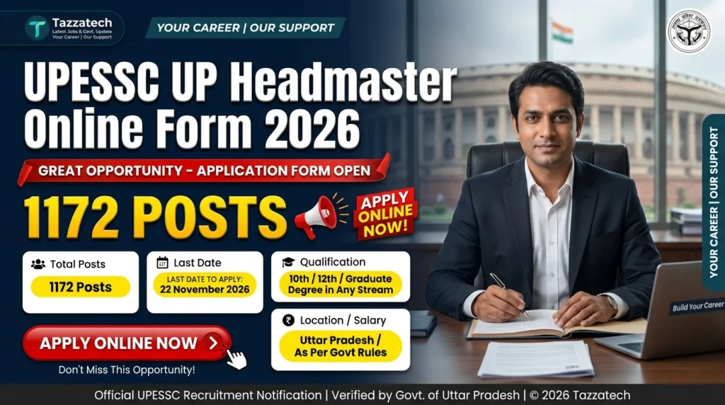 UPESSC UP Headmaster Online Form 2026