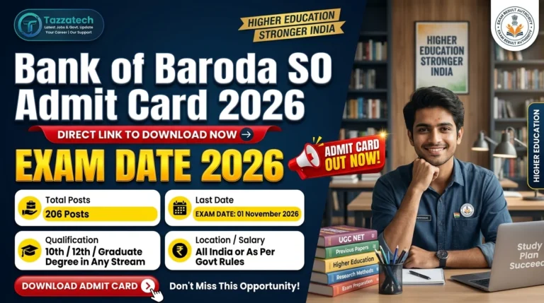Bank of Baroda SO Admit Card 2026