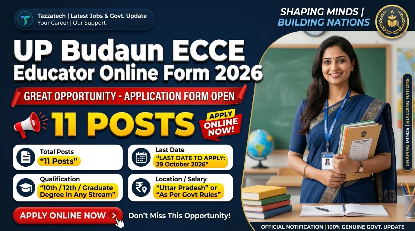 UP Budaun ECCE Educator Online Form 2026