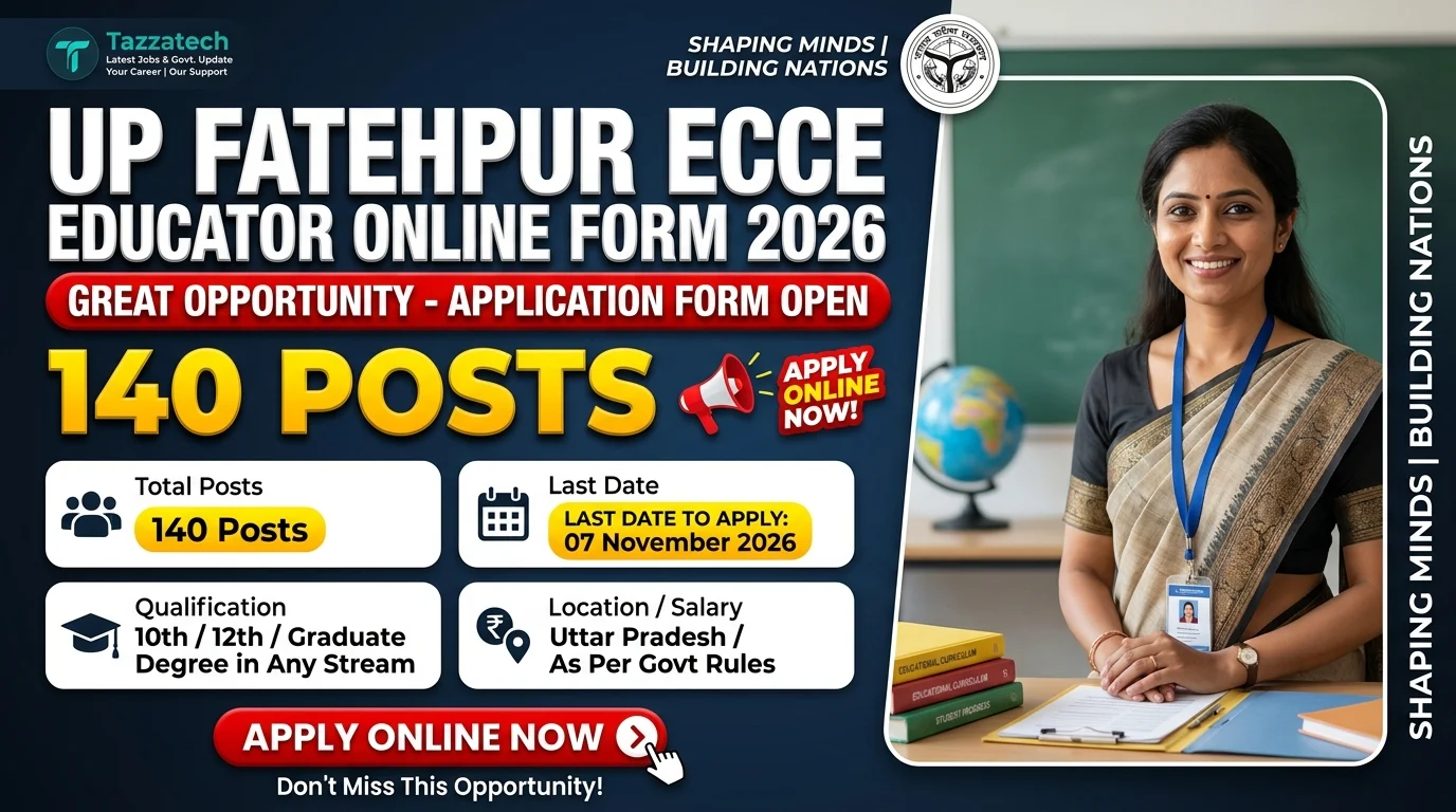 UP Fatehpur ECCE Educator Online Form 2026