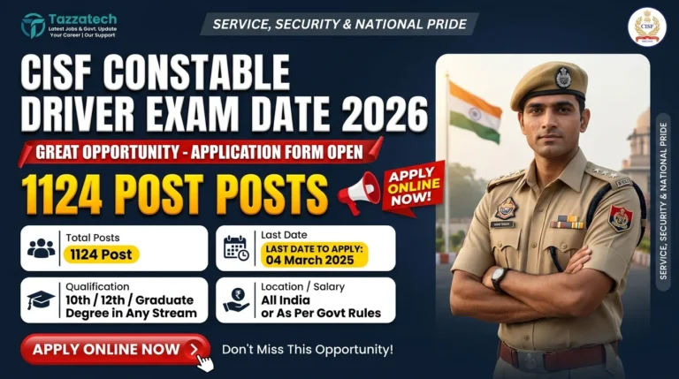 CISF Constable Driver Exam Date 2026