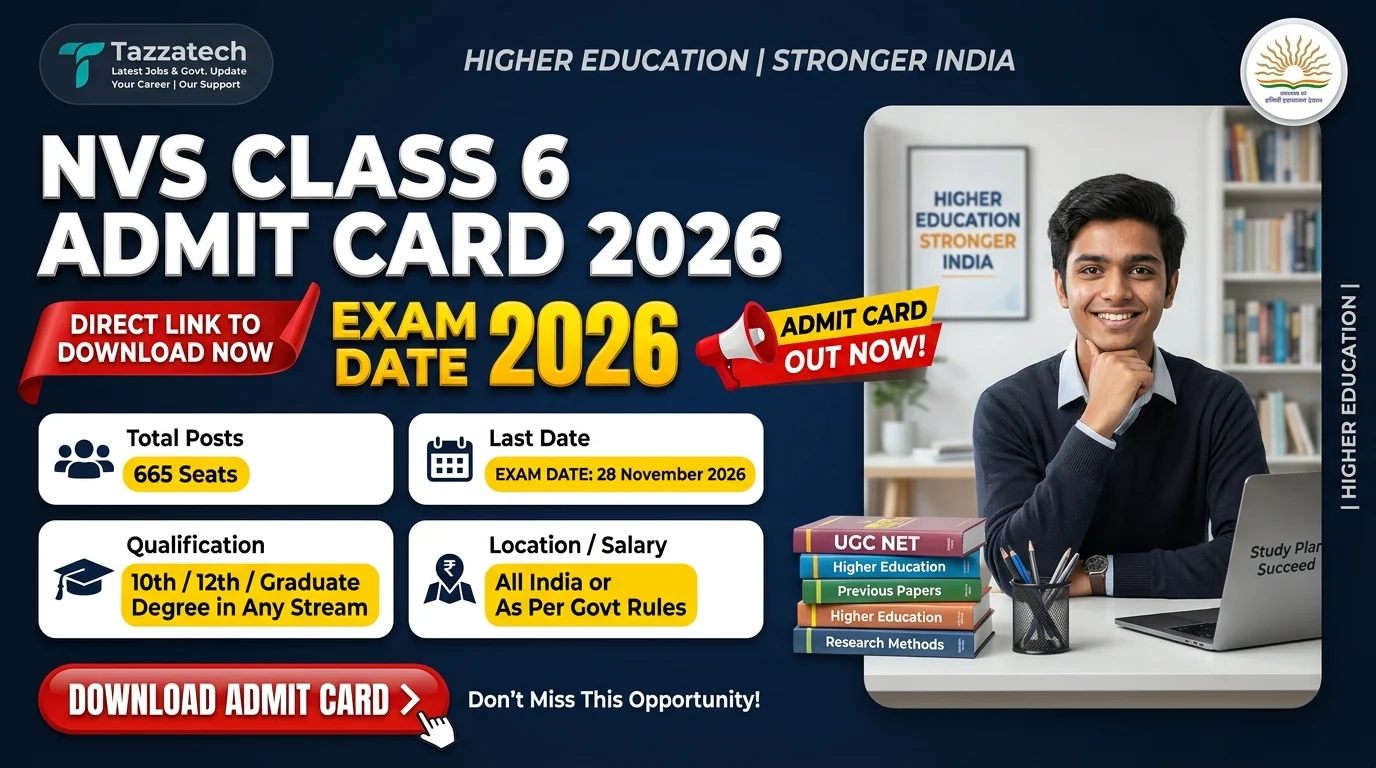 NVS Class 6 Admit Card 2026
