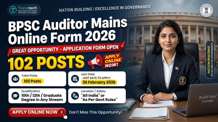 BPSC Auditor Mains Online Form 2026