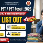 SSC CPO SI PET / PST Result 2026